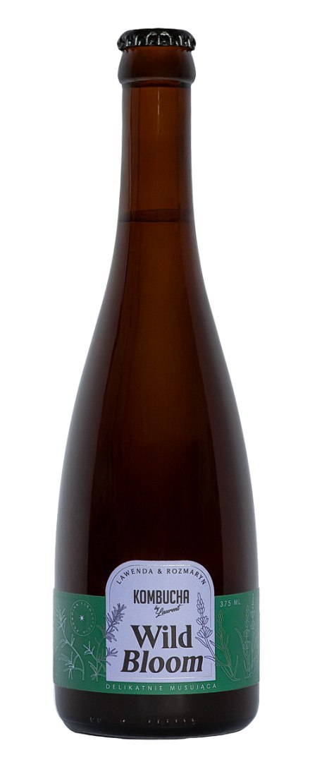 KOMBUCHA WILD BLOOM O SMAKU LAWENDY I ROZMARYNU BIO 375 ml - KOMBUCHA BY LAURENT