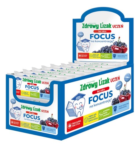 LIZAK O SMAKU WIŚNIA - JAGODA NA KONCENTRACJĘ BEZ CUKRU BEZGLUTENOWY 6 g - MNIAM MNIAM STARPHARMA (UCZEŃ FOCUS)