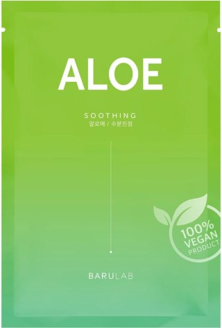 MASECZKA KOREAŃSKA DO TWARZY W PŁACHCIE ALOES 23 g - BARULAB