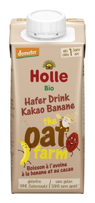 NAPÓJ OWSIANY BANAN - KAKAO BEZ DODATKU CUKRÓW BEZGLUTENOWY OD 1 ROKU DEMETER BIO 200 ml - HOLLE