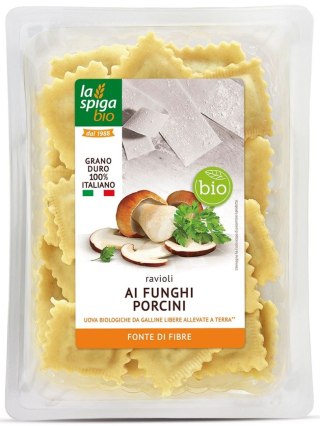 RAVIOLI ŚWIEŻE Z JAJKIEM I BOROWIKAMI BIO 250 g - LA SPIGA