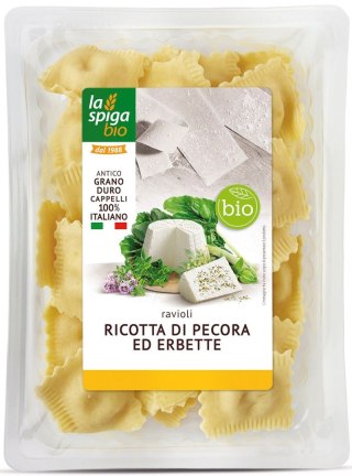 RAVIOLI ŚWIEŻE Z RICOTTĄ, BOĆWINĄ I ZIOŁAMI BIO 250 g - LA SPIGA