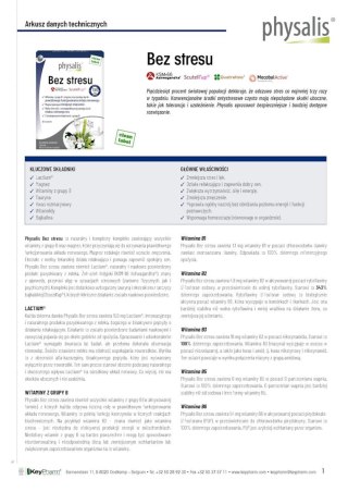 TABLETKI NA REDUKCJĘ STRESU 30 szt. - PHYSALIS