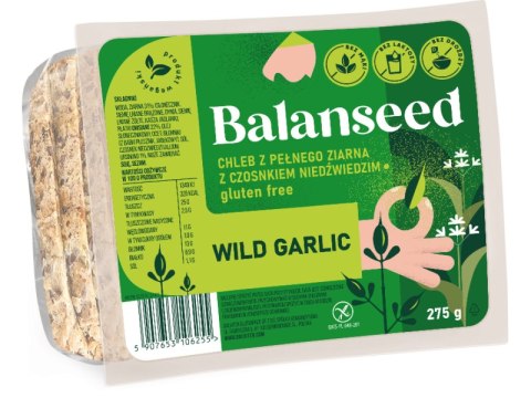 CHLEB Z PEŁNEGO ZIARNA Z CZOSNKIEM NIEDŹWIEDZIM KROJONY BEZGLUTENOWY 275 g - BALVITEN