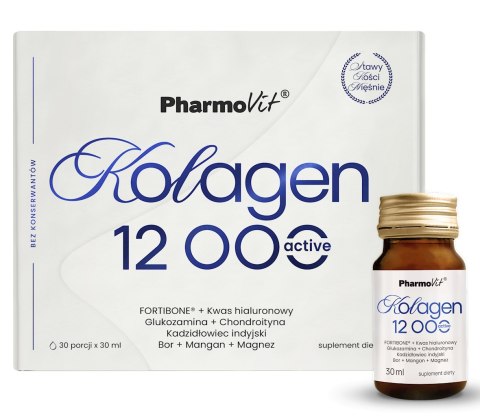 KOLAGEN (12 000 mg) ACTIVE SHOT BEZGLUTENOWY 30 ml - PHARMOVIT