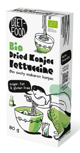MAKARON (SUCHY KONJAC) FETTUCCINE BEZGLUTENOWY BIO 80 g - DIET-FOOD