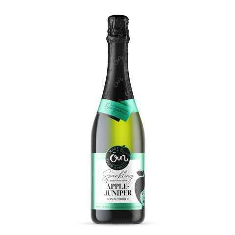 NAPÓJ BEZALKOHOLOWY JABŁKOWO - JAŁOWCOWY MUSUJĄCY BIO 750 ml - OUN
