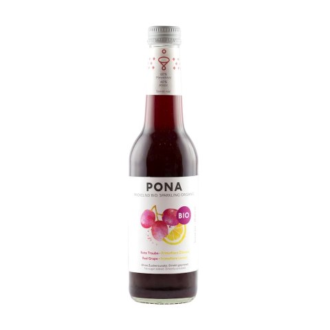 LEMONIADA CZERWONE WINOGRONA - CYTRYNA BEZ DODATKU CUKRÓW BIO 330 ml - PONA