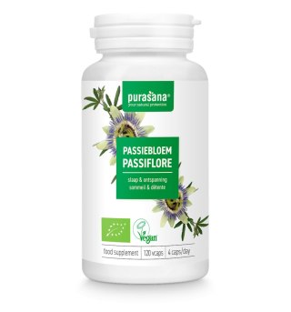 PASSIFLORA EKSTRAKT BIO (125 mg) 120 KAPSUŁEK - PURASANA