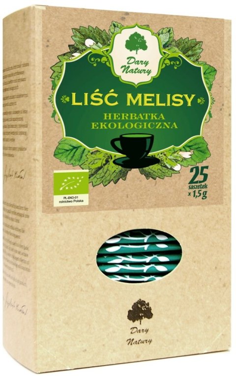 Przecena HERBATKA LIŚĆ MELISY BIO (25 x 1,5 g) - DARY NATURY
