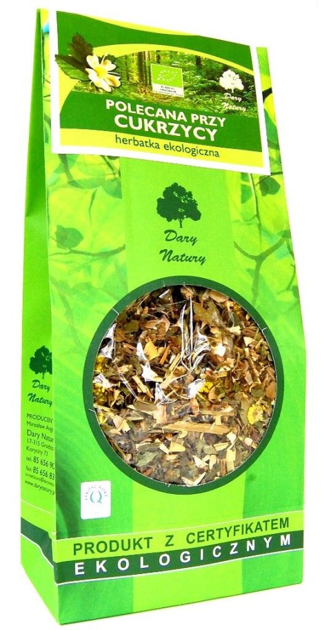 Przecena HERBATKA POLECANA PRZY CUKRZYCY BIO 150 g - DARY NATURY