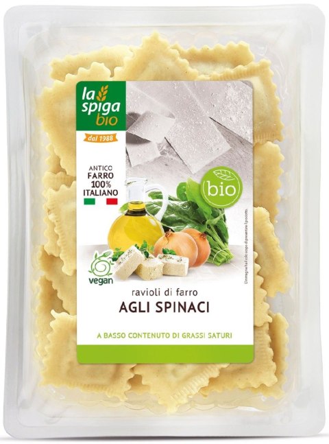 Przecena RAVIOLI ŚWIEŻE Z TOFU I SZPINAKIEM BIO 250 g - LA SPIGA