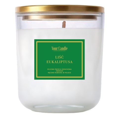 ŚWIECA SOJOWA ZAPACHOWA LIŚĆ EUKALIPTUSA 180 ml - YOUR CANDLE