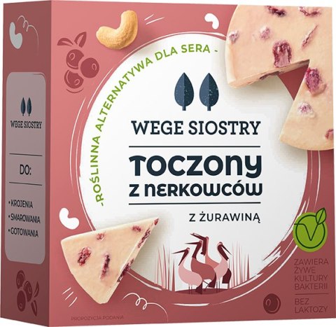 WEGAŃSKA ALTERNATYWA SERA Z ORZECHÓW NERKOWCA Z ŻURAWINĄ BEZGLUTENOWA 140 g - WEGE SIOSTRY