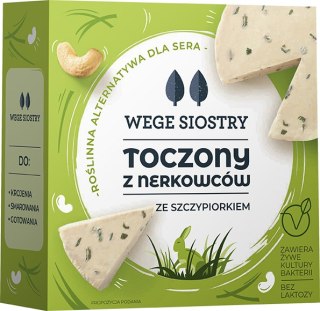 WEGAŃSKA ALTERNATYWA SERA Z ORZECHÓW NERKOWCA ZE SZCZYPIORKIEM BEZGLUTENOWA 140 g - WEGE SIOSTRY