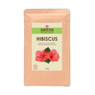 ZAKWASZACZ ROŚLINNY DO HENNY HIBISKUS ECO 70 g - SATTVA (AYURVEDA)