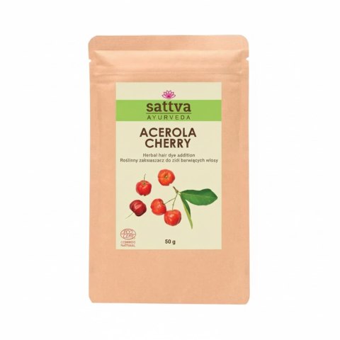 ZAKWASZACZ ROŚLINNY DO ZIÓŁ BARWIĄCYCH WŁOSY ACEROLA CHERRY ECO 50 g - SATTVA (AYURVEDA)