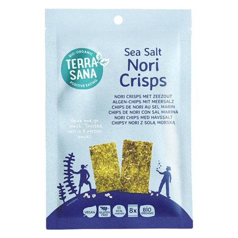 CHIPSY NORI Z SOLĄ MORSKĄ BEZGLUTENOWE BIO 16 g - TERRASANA