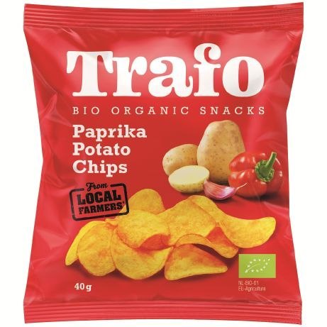 CHIPSY ZIEMNIACZANE PAPRYKOWE BIO 40 g - TRAFO