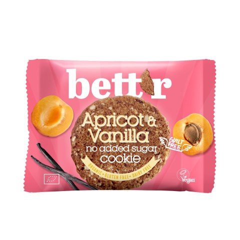 CIASTKO Z MORELĄ I WANILIĄ BEZ DODATKU CUKRÓW BEZGLUTENOWE BIO 40 g - BETT'R
