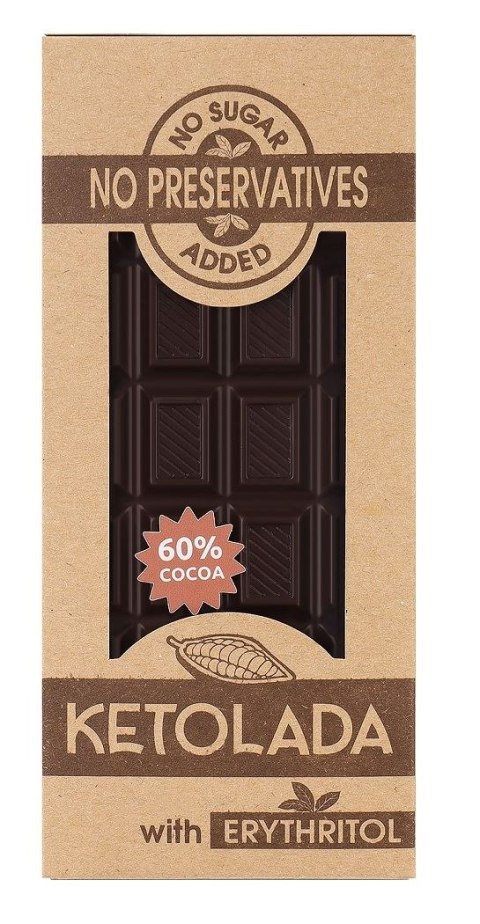 CZEKOLADA GORZKA 60 % KETOLADA 100 g - NATURAVENA