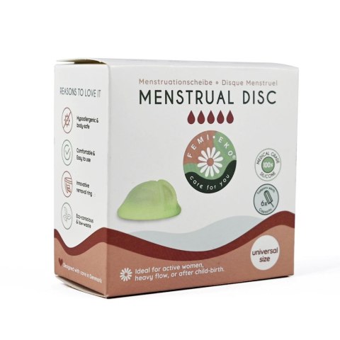 DYSK MENSTRUACYJNY UNIWERSALNY ZIELONY - FEMI.EKO