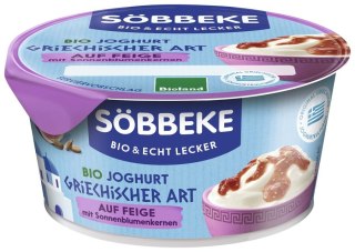 JOGURT TYPU GRECKIEGO Z FIGAMI I SŁONECZNIKIEM BIO 150 g - SOBBEKE