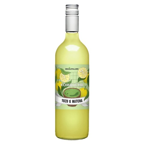 KOMBUCHA YUZU I MATCHA BIO 750 ml - DELIKATNA
