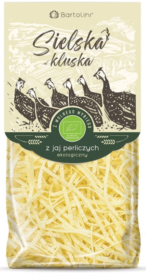 MAKARON (Z JAJAMI PERLICZYMI SEMOLINOWY) KRAJANKA BIO 250 g - BARTOLINI (SIELSKA KLUSKA)
