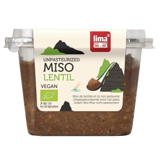 MISO LENTIL (PASTA Z SOCZEWICY I RYŻU) BIO 300 g - LIMA