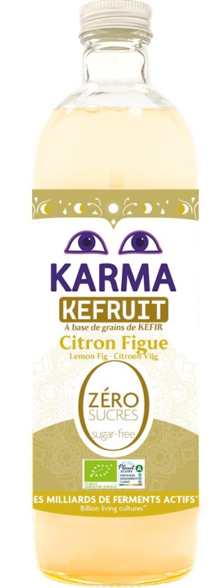 NAPÓJ PROBIOTYCZNY KEFRUIT FIGA - CYTRYNA BEZ CUKRU FAIR FOR LIFE BIO 750 ml - KARMA