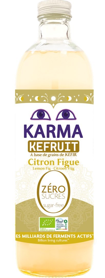 NAPÓJ PROBIOTYCZNY KEFRUIT FIGA - CYTRYNA BEZ CUKRU FAIR FOR LIFE BIO 750 ml - KARMA