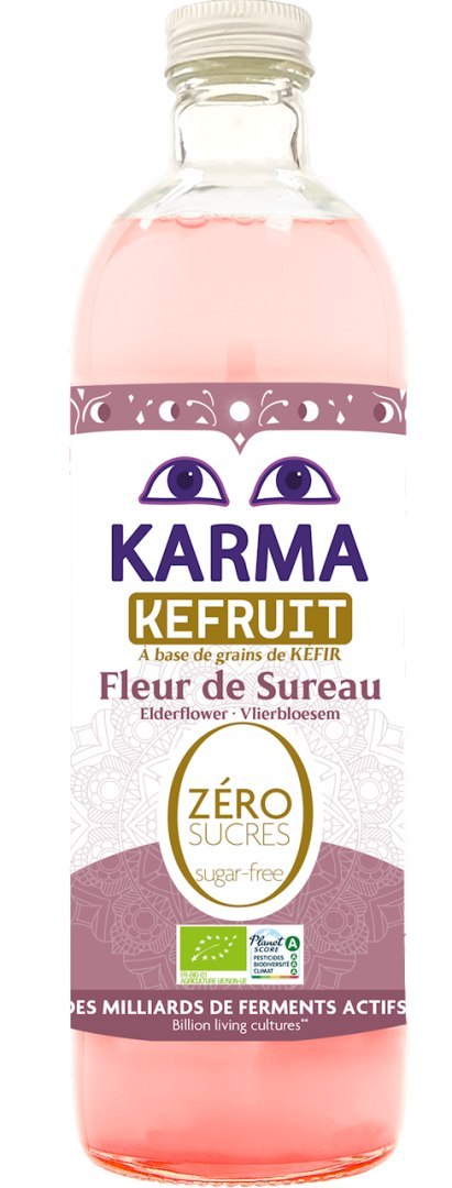 NAPÓJ PROBIOTYCZNY KEFRUIT KWIAT CZARNEGO BZU BEZ CUKRU FAIR FOR LIFE BIO 750 ml - KARMA