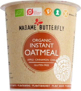 OWSIANKA BŁYSKAWICZNA JABŁKO - CYNAMON - CHIA BEZGLUTENOWA BIO 55 g - MADAME BUTTERFLY