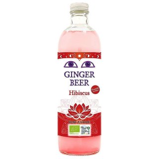 PIWO IMBIROWE O SMAKU HIBISKUSA BEZALKOHOLOWE FAIR FOR LIFE BIO 750 ml - KARMA KOMBUCHA