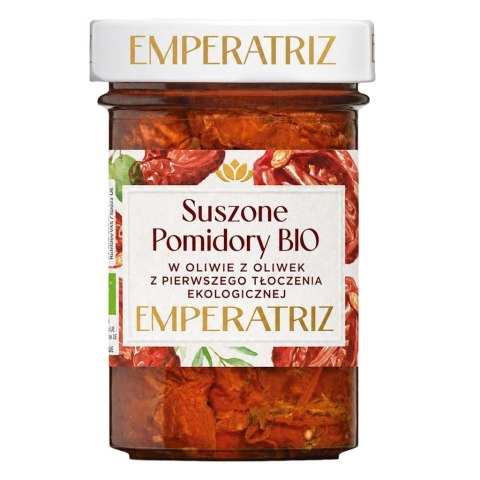 POMIDORY SUSZONE W OLIWIE Z OLIWEK EXTRA VIRGIN BIO 180 g - EMPERATRIZ