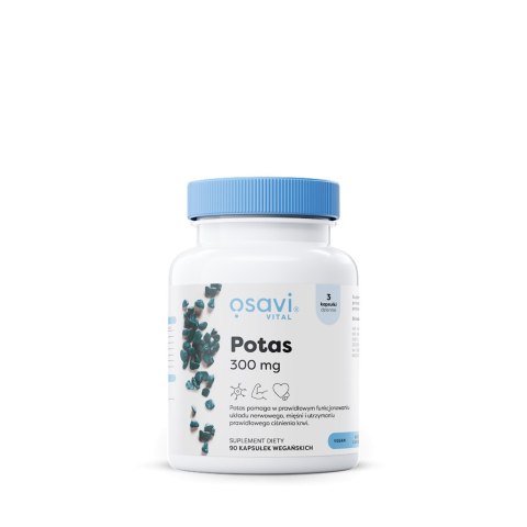 POTAS (100 mg) BEZGLUTENOWY 90 KAPSUŁEK - OSAVI