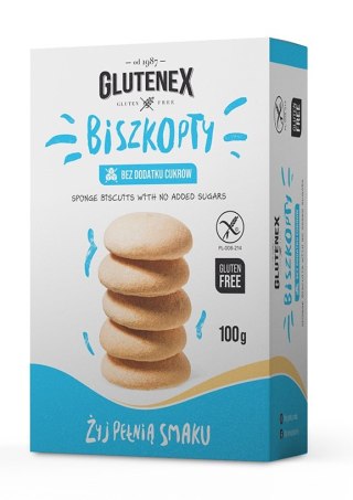 Przecena BISZKOPTY BEZ DODATKU CUKRÓW BEZGLUTENOWE 100 g - GLUTENEX