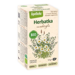 Przecena HERBATKA NA OSKRZELA Z TYMIANKIEM BIO 20 x 1,5 g - APOTHEKE