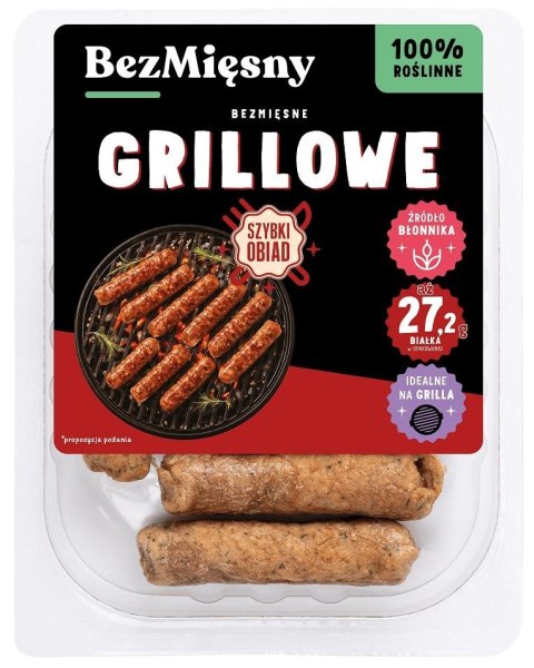Przecena KIEŁBASKI GRILLOWE ROŚLINNE 160 g - BEZMIĘSNY