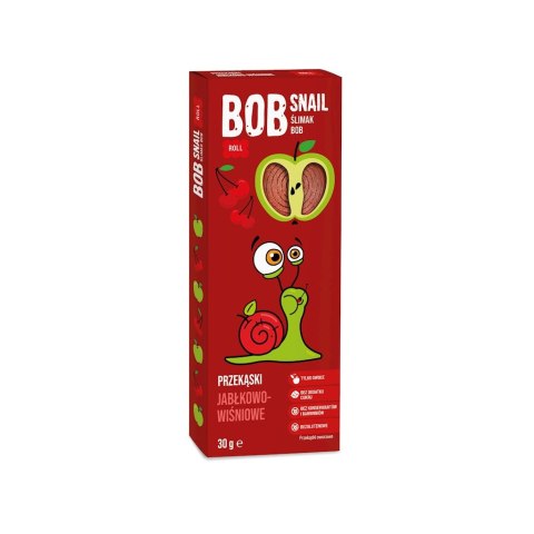 Przecena PRZEKĄSKA ROLL JABŁKO - WIŚNIA BEZ DODATKU CUKRU BEZGLUTENOWA 30 g - BOB SNAIL