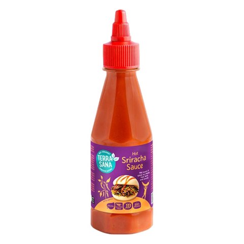 SOS Z OSTREJ PAPRYKI CHILI SRIRACHA BEZGLUTENOWY BIO 250 g - TERRASANA