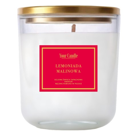 ŚWIECA SOJOWA ZAPACHOWA LEMONIADA MALINOWA 180 ml - YOUR CANDLE