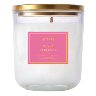 ŚWIECA SOJOWA ZAPACHOWA PIĘKNA TUBEROZA 180 ml - YOUR CANDLE