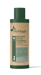 SZAMPON DO WRAŻLIWEJ SKÓRY GŁOWY DETOX Z MATCHĄ 400 ml - BIOMAGIC