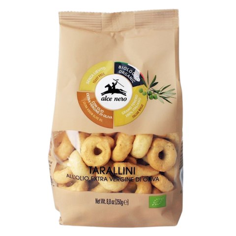 TARALLINI Z OLIWĄ Z OLIWEK EXTRA VIRGIN BIO 250 g - ALCE NERO