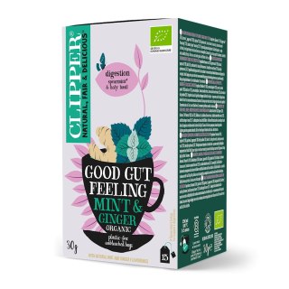 HERBATKA IMBIROWO - MIĘTOWA NA TRAWIENIE (GOOD GUT FEELING) BIO (15 x 2 g) 30 g - CLIPPER