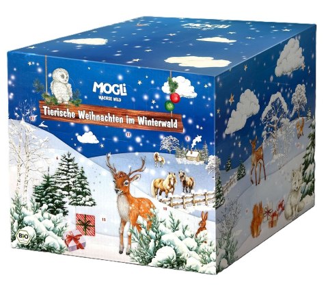 KALENDARZ ADWENTOWY PRZEKĄSKI DLA DZIECI BIO 1036 g - MOGLI (PRODUKT SEZONOWY)