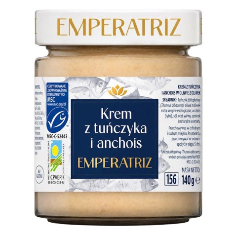 PASTA Z TUŃCZYKA BIAŁEGO I ANCHOIS MSC 140 g - EMPERATRIZ