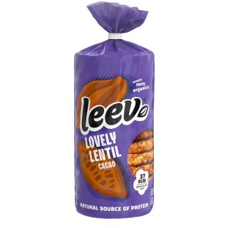 WAFLE Z SOCZEWICY PROTEINOWE O SMAKU CZEKOLADOWYM BEZGLUTENOWE BIO 130 g - LEEV